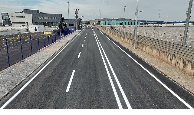 Railport’ta asfalt ve yol çizgileri tamamlandı